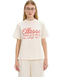 Ellesse - Ladies L'Anse T-Shirt (Off) Cotton - Lyst