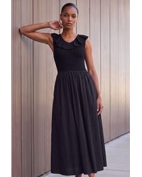 Roman - Frill Detail Midi Dress - Lyst