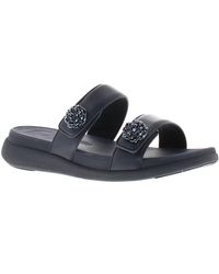 Fitflop - Flat Sandals Mode Go Beadie Button Flatform Slip On Mindight - Lyst