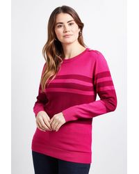 Wallis - Colour Block Stripe Knitted Jumper - Lyst