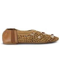 Steve Madden - Leather Meela Charm Ballet Flats - Lyst