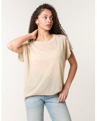 Blue Vanilla - Shell Trim Oversized Top - Lyst