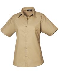PREMIER - Short Sleeve Poplin Blouse / Plain Work Shirt () - Lyst