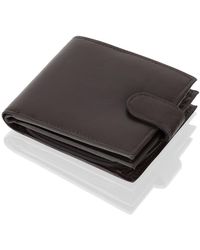 Woodland Leathers - Leather Bi Fold 4.5" Rfid Multi Pocket Wallet With Coin - Lyst