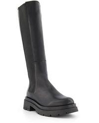 Dune - Ladies Tempas Chunky-Sole Leather Knee-High Boots - Lyst