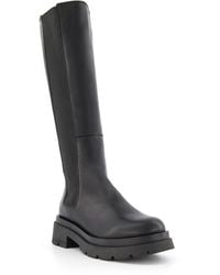 Dune - Ladies Tempas Chunky-Sole Leather Knee-High Boots - Lyst