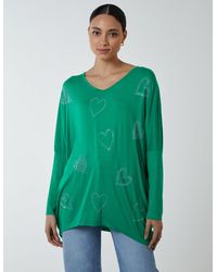 Blue Vanilla - Hotfix Multi Heart Batwing Top - Lyst