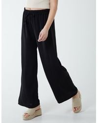 Blue Vanilla - Drawstring Wide Leg Trousers - Lyst