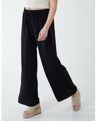 Blue Vanilla - Drawstring Wide Leg Trousers - Lyst