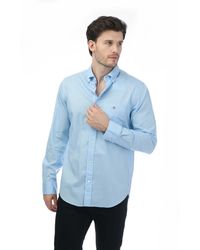 GANT - Regular Poplin A.shield Overhemd In Blauw - Lyst