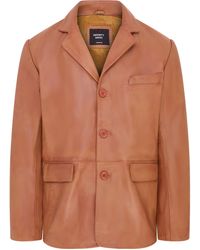 Infinity Leather - 3 Button Italian Blazer Jacket - Lyst