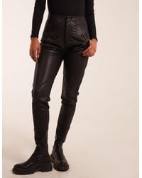 Blue Vanilla - Matte Faux Leather Tailored Trouser - Lyst
