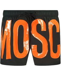 Moschino - Large Logo Swim Shorts - Lyst