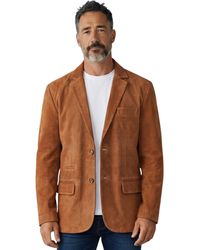 Infinity Leather - Italian Suede Blazer Jacket - Lyst