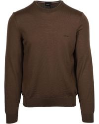 BOSS - Botto-L Crew Neck Knitwear Open - Lyst