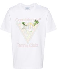 CASABLANCA - Maison De Reve Logo Printed T-Shirt - Lyst