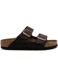 Birkenstock - Arizona Habana Zwarte Slippers - Lyst