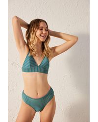 Penti - Striped Bralette Bikini Top - Lyst