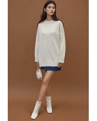 Hiccup - Thick Knit Crew Neck Long Sweater - Lyst