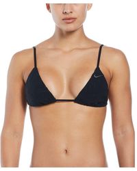 Nike - Tie Back Textured Triangle Bikini Top - Lyst