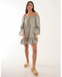 Blue Vanilla - Lace Trim Tunic Dress - Lyst