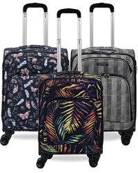 Infinity Leather - Lightweight Suitcases 8 Wheel Luggage Butterfly Travel Soft Bags - Lyst