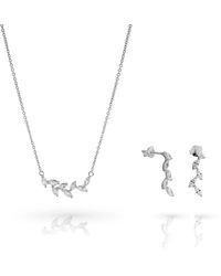 Orphelia - 'Charlene' 925 Sterling Set: Necklace + Earrings - Lyst