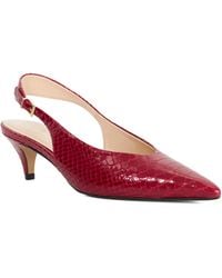 Dune - Connect Leather Flared Heel Court Shoes - Lyst