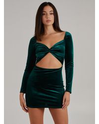 Pink Vanilla - Velvet Twist Front Dress - Lyst