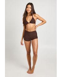 Boohoo - Trim Centre Triangle Bikini Top & Swim Shorts - Lyst