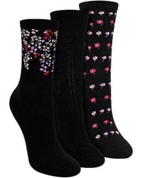 Sock Snob - 3 Pairs Ladies Floral Pattern Socks - Lyst