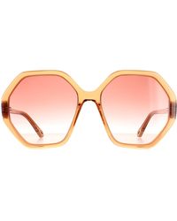 Chloé - Chloé Round Crystal Gradient Ch0008S Esther - Lyst