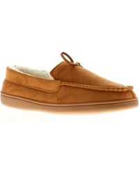 Wynsors - Moccasin Full Slippers Faux Fur Sammy Suede Fabric - Lyst