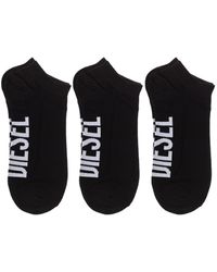 DIESEL - Pack-3 Cotton Ankle Socks 00Si8H-0Ldaz - Lyst