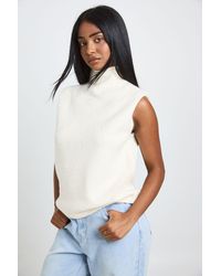 Boohoo - Soft Knit Funnel Neck Top - Lyst