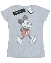 Disney - Ladies Walking Mickey Mouse Cotton T-Shirt (Sports) - Lyst