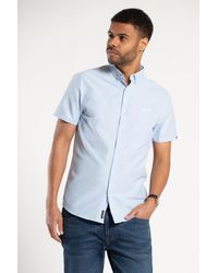 Tokyo Laundry - Light Cotton Short Sleeved Button-Up Oxford Shirt - Lyst