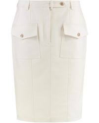 Tom Ford - Cotton Midi Skirt With Functional Pockets - Lyst