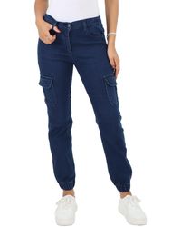 MYT - Side Elastic Waist Self Cuffed Jeans - Lyst