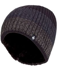 Heat Holders - Fleece Lined Striped Winter Beanie - Lyst