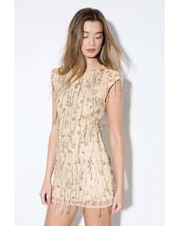 MissPap - Premium Embellished Beaded Mini Dress - Lyst