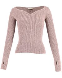 Balenciaga - Sweetheart Neck Knitted Top - Lyst