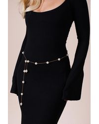 SVNX - Minimal Pearl Chain Belt - Lyst