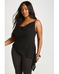 Boohoo - Plus Strappy Asymmetric Hem Cami Top - Lyst