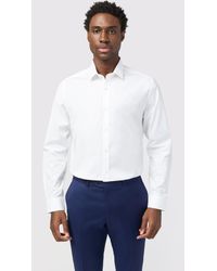 Alexandre Silver Label - Egyptian Cotton Tailored Fit Poplin Single Cuff Reg Collar Shirt - Lyst