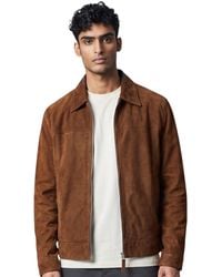 Infinity Leather - Goat Suede Harrington Biker Jacket - Lyst