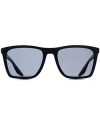 Prada - Rectangle Matte Dark Polarized Psb08S - Lyst