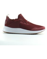PUMA - Pacer Next Cage Burgundy Textile Lace Up Trainers 365284 05 - Lyst
