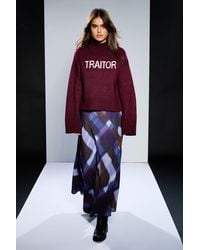 Runway - 1.8.1.8 Check Midi Skirt - Lyst