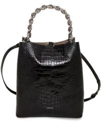 Guess - Leather Handbag With Metallic Fastening And Removable Strap - Lyst